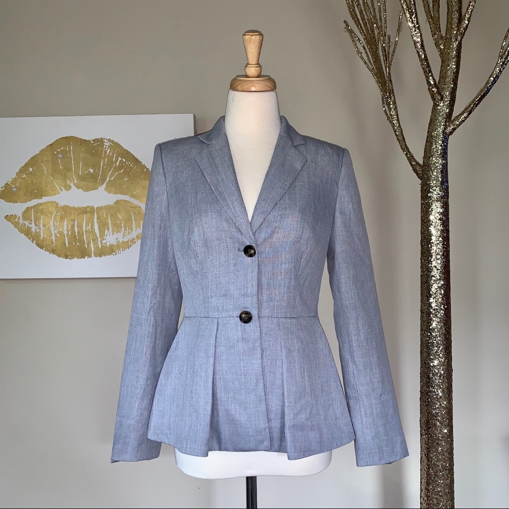 DKNY Two Button Light Blue/Gray Blazer, Size 2
